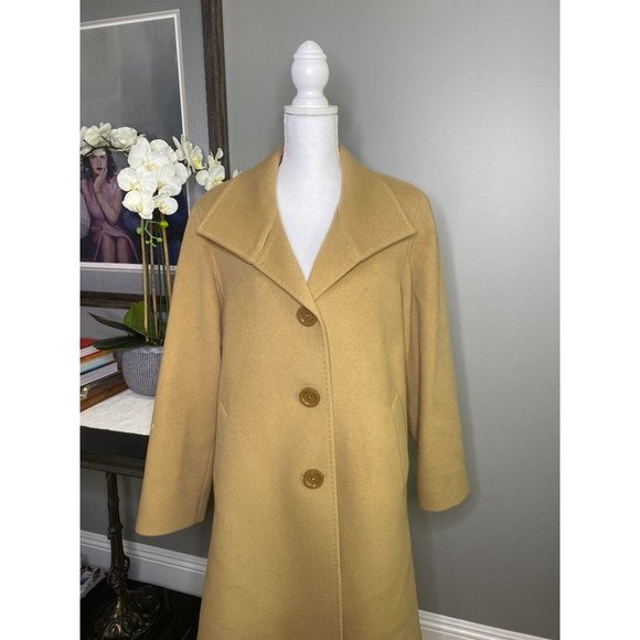 Cinzia Rocca Icons Wool Cashmere Coat Camel 8 - Picture 4 of 12
